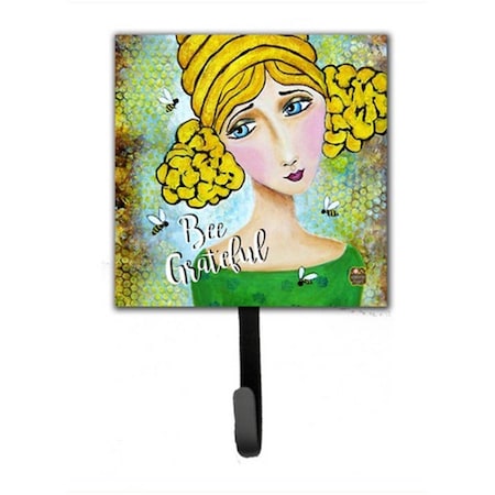 Carolines Treasures Bee Grateful Girl with Beehive Leash or Key Holder, 6 x 1.25 x 4.25 in. VHA3008SH4